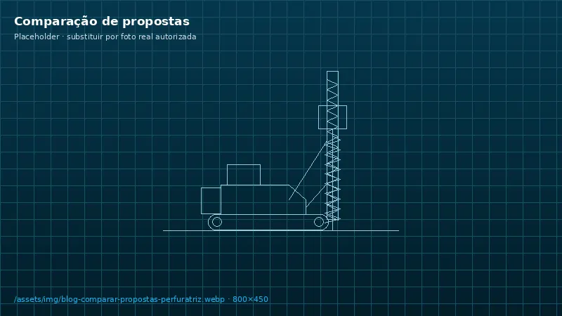 Duas propostas de locação de perfuratriz lado a lado